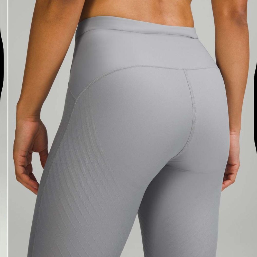 Lululemon SenseKnit High-Rise Running Tight 28" Rhino Grey Women's Size 2 - Picture 3 of 13